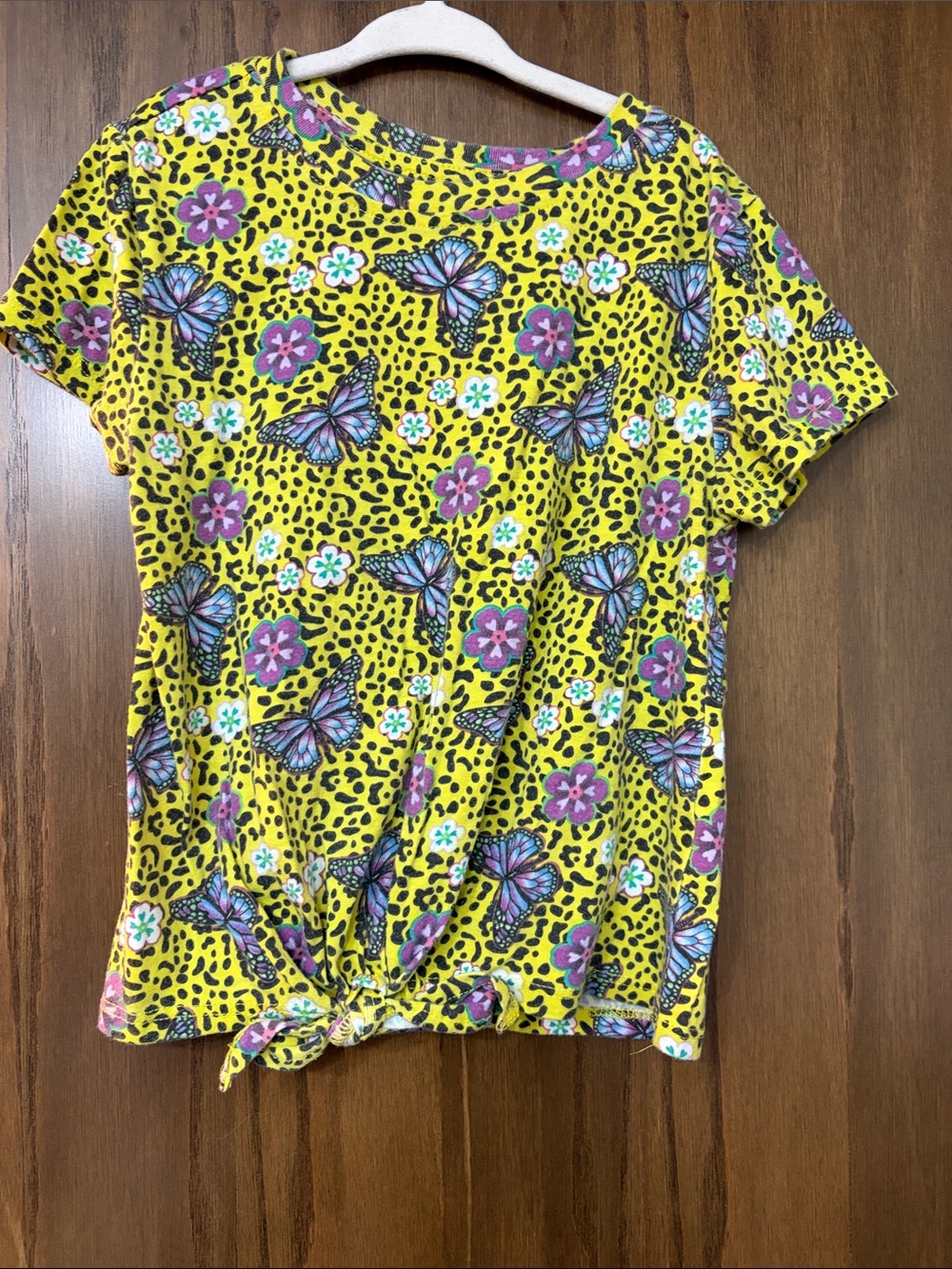 Disney Encanto Yellow Butterfly & Floral Tie-Front Tee